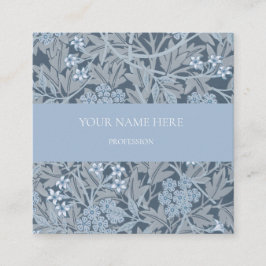 WILLIAM MORRIS JASMINE PATTERN BUSINESS CARD QUADRATISCHE VISITENKARTE