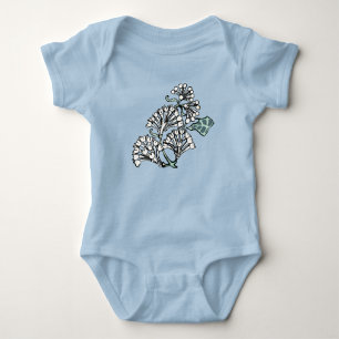 William Morris Jasmine und Blätter Pattern Baby Strampler