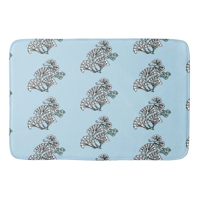 William Morris Jasmine und Blätter Pattern Badematte (Vorderseite)