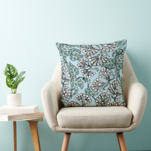 William Morris Jasmine und Blätter Pattern Kissen