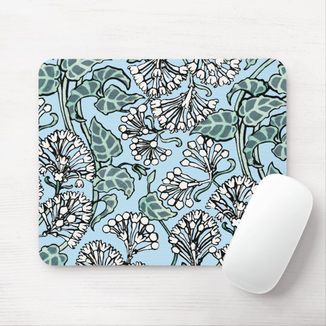 William Morris Jasmine und Blätter Pattern Mousepad (Mit Mouse)