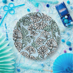 William Morris Jasmine und Blätter Pattern Pappteller