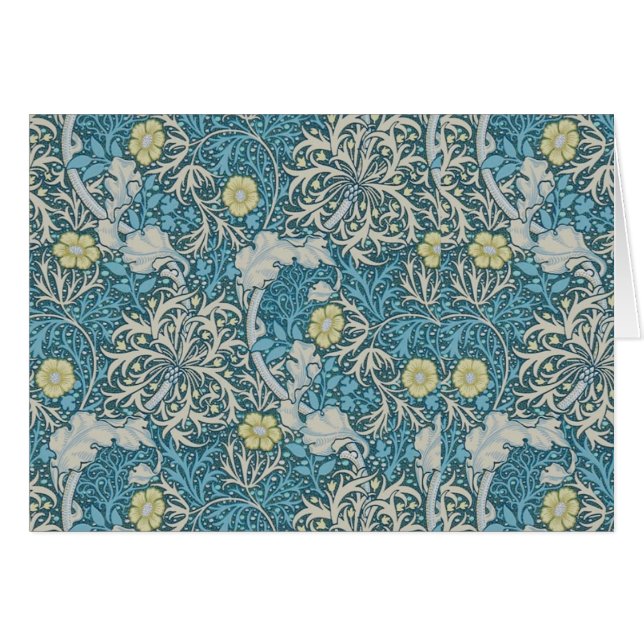 William Morris, Jugendstil-Muster, Algen, Blau,f (Vorderseite (Horizontal))
