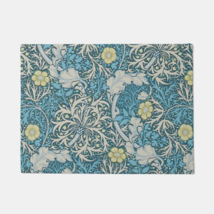 William Morris, Jugendstil-Muster, Algen, Blau, f Fußmatte