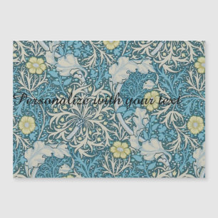 William Morris, Jugendstil-Muster, Algen, Blau,f Magnetkarte