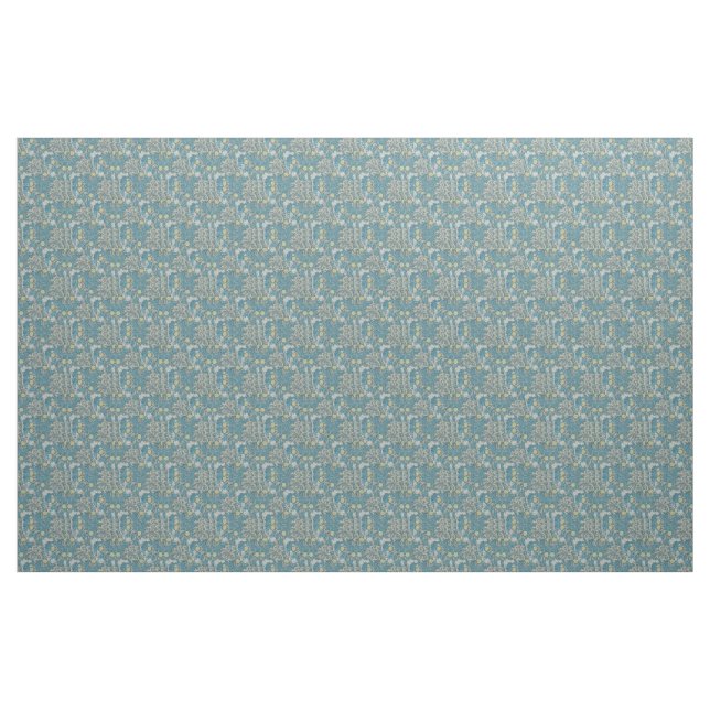 William Morris, Jugendstil-Muster, Algen, Blau, f Stoff (Yard (91,4 cm))