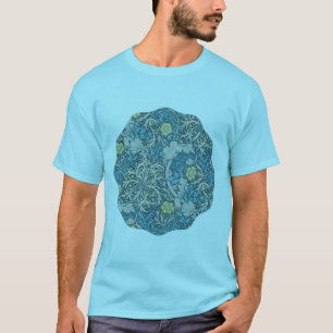 William Morris, Jugendstil-Muster, Algen, Blau, T-Shirt