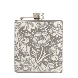 William Morris Junggesellenknopf Antique-Damask Flachmann
