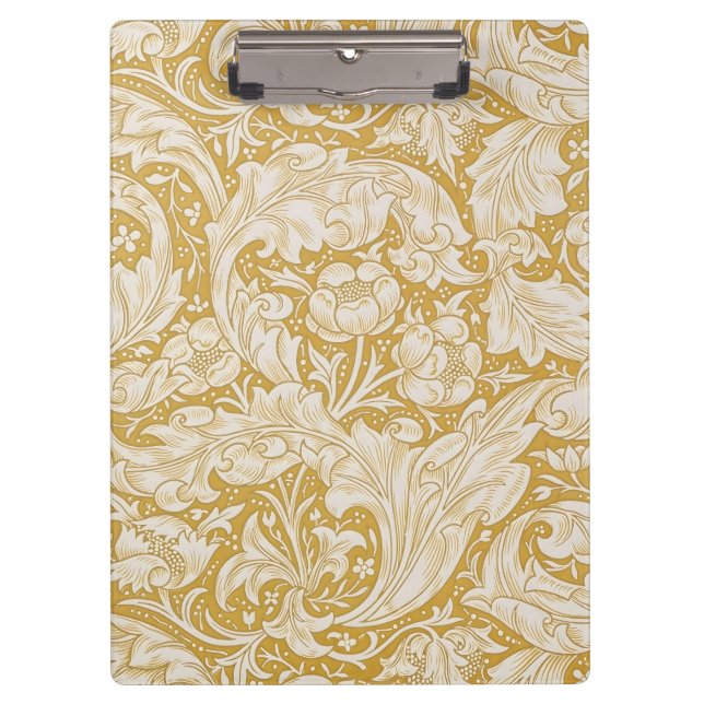 William Morris Junggesellenknopf-Blume Klassisch Klemmbrett (Vorderseite)