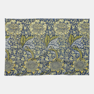 William Morris Kennet Blumentangete Blau Gold Geschirrtuch