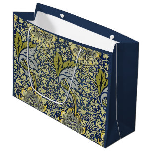 William Morris Kennet Blumentangete Tapete Blau Go Große Geschenktüte