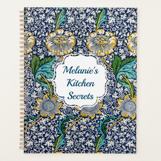 William Morris Kennet Floral Reecipes Planner Planer (Vorderseite)