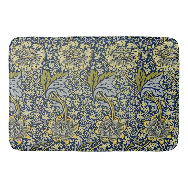 William Morris Kennet Floral Wallpaper Blue Badematte (Vorderseite)