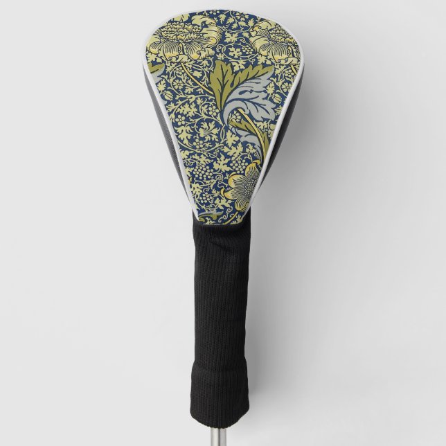 William Morris Kennet Floral Wallpaper Blue Golf Headcover (Vorderseite)