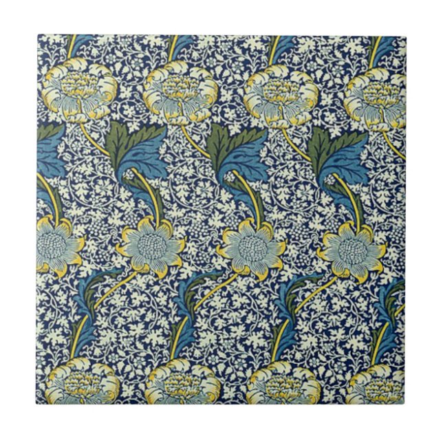 William Morris Kennet-Muster (Blau) Fliese (Vorderseite)