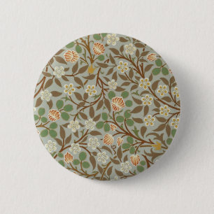 William Morris Kleeblatt Botanische Blume Button