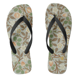 William Morris Kleeblatt Botanische Blume Flip Flops