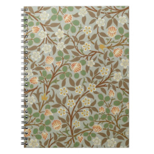 William Morris Kleeblatt Botanische Blume Notizblock