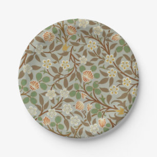 William Morris Kleeblatt Botanische Blume Pappteller