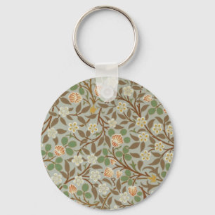 William Morris Kleeblatt Botanische Blume Schlüsselanhänger