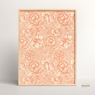 William Morris Kranz Mohn Natur Vintage Kunst Ho Poster