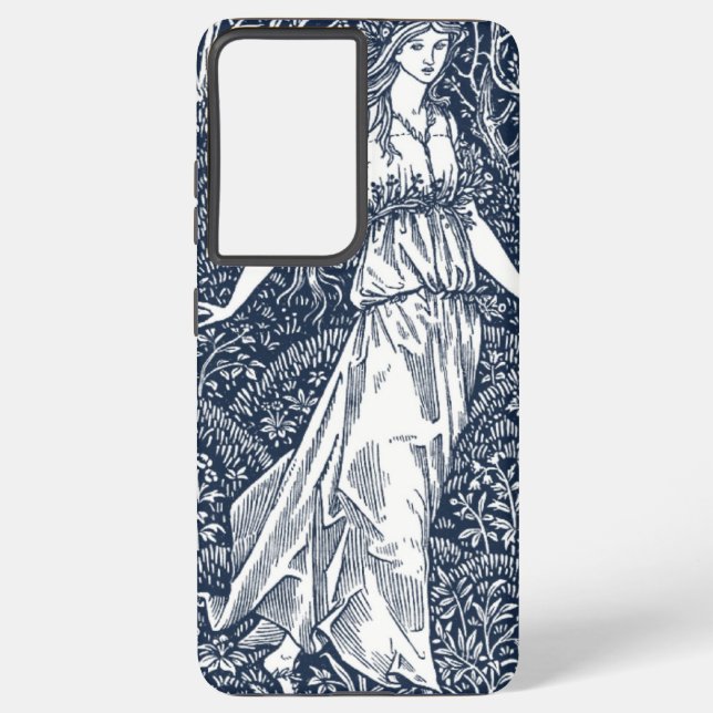 William Morris Lady im Wald Samsung Galaxy Hülle (Rückseite)
