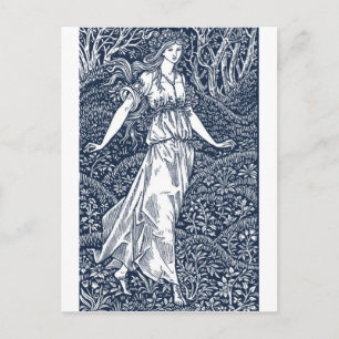 William Morris Lady Postkarte
