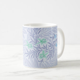 William Morris - Larkspur - Blaue Blumen und Blät Kaffeetasse