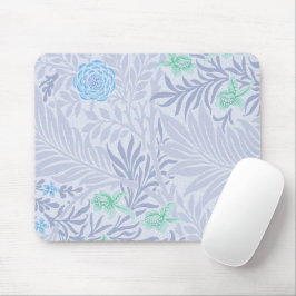 William Morris - Larkspur - Blaue Blumen und Blätt Mousepad