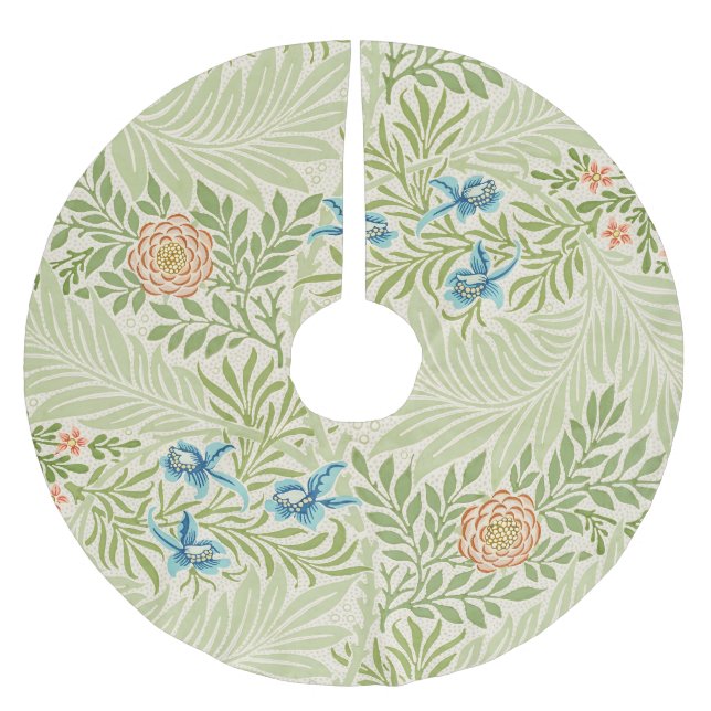 William Morris Larkspur Blumenmuster Polyester Weihnachtsbaumdecke (Vorderseite)