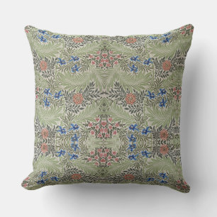 William Morris Larkspur Floral Green Pink Blue Kissen
