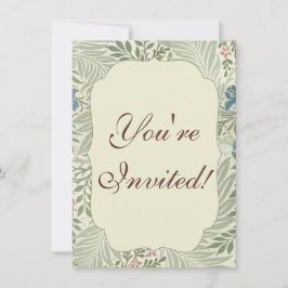 William Morris Larkspur Floral Wallpaper Einladung