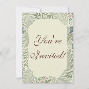 William Morris Larkspur Floral Wallpaper Einladung