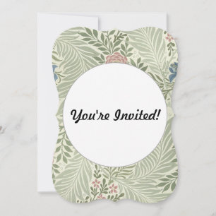 William Morris Larkspur Floral Wallpaper Einladung