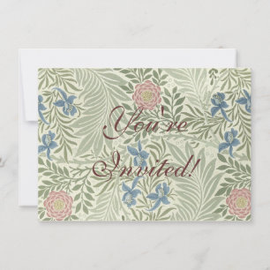 William Morris Larkspur Floral Wallpaper Einladung