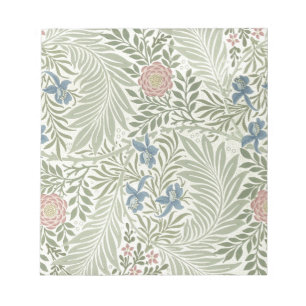 William Morris Larkspur Floral Wallpaper Notizblock