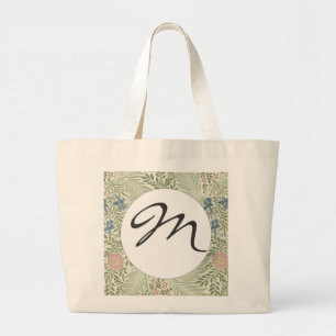 William Morris Larkspur Floral Wallpaper Pattern Jumbo Stoffbeutel