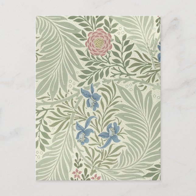 William Morris Larkspur Floral Wallpaper Postkarte (Vorderseite)