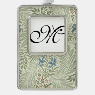 William Morris Larkspur Floral Wallpaper Rahmen-Ornament Silber