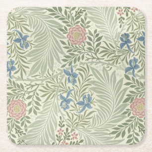 William Morris Larkspur Floral Wallpaper Rechteckiger Pappuntersetzer