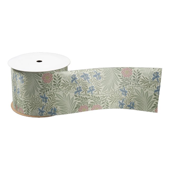 William Morris Larkspur Floral Wallpaper Satinband (Spule)