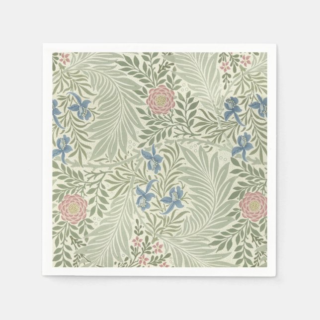 William Morris Larkspur Floral Wallpaper Serviette (Vorderseite)