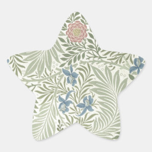 William Morris Larkspur Floral Wallpaper Stern-Aufkleber