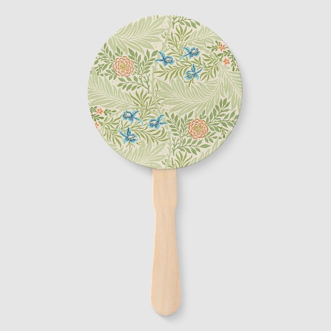 William Morris Larkspur Muster Fächer (Vorderseite)