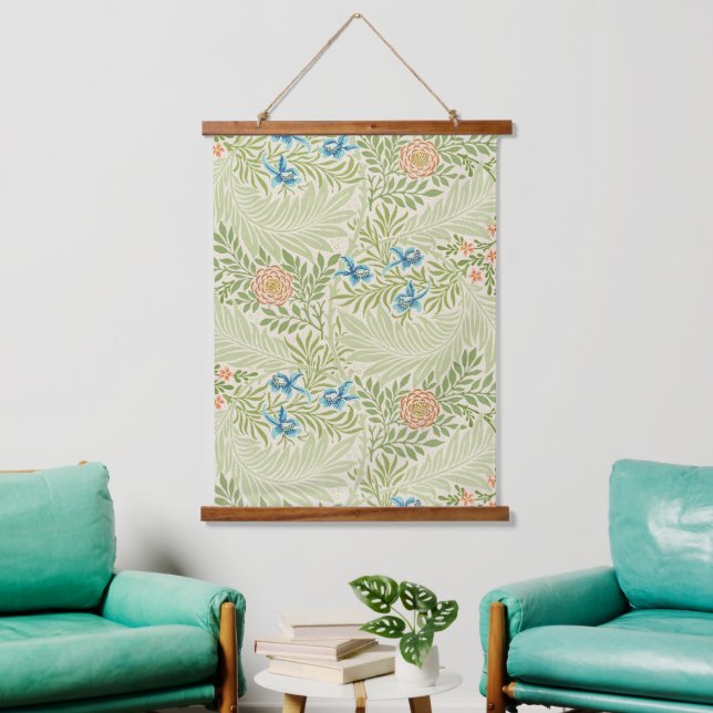 William Morris Larkspur Muster Wandteppich Mit Holzrahmen (Wohnzimmer)