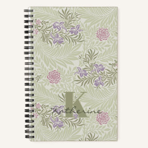 William Morris Lavender & Pink Larkspur Muster Notizbuch