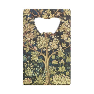 William Morris Lebensbaum Florales Vintage-Kunstwe Geldbeutel Flaschenöffner