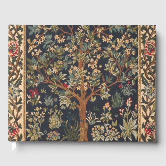 William Morris - Lebensbaum Gästebuch (Vorderseite)