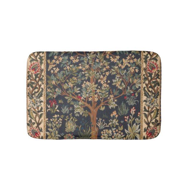 William Morris - Lebensbaum Original Badematte (Vorderseite)
