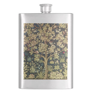 William Morris Lebensbaum Vintage Prä-Rafaelit Flachmann